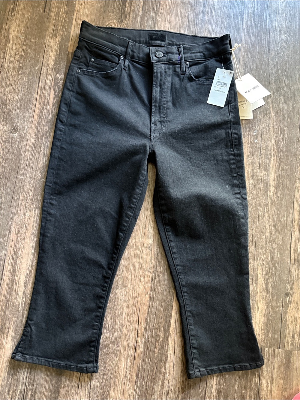 MOTHER the stunner zip crop jeans nwt